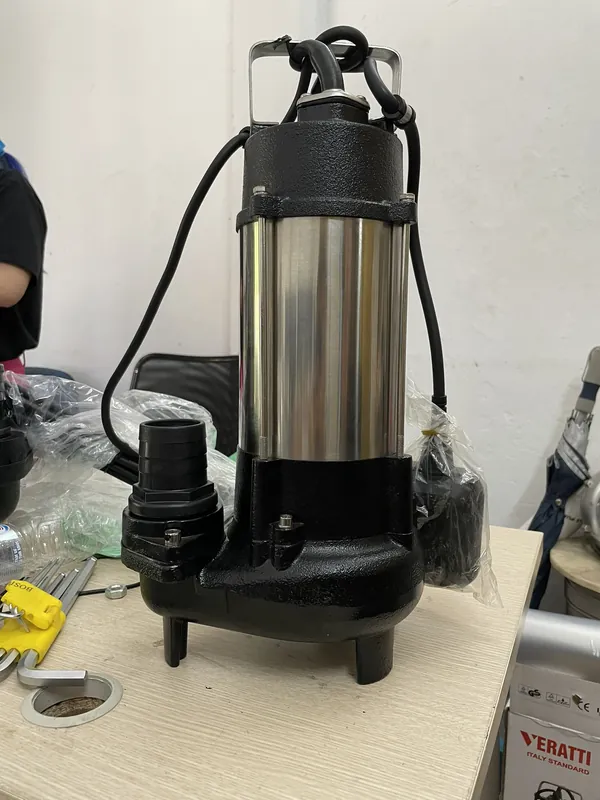 Bơm chìm nước thải thân gang lắp trong hố thu